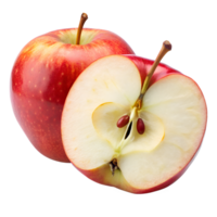 apple halves isolated on background png