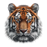 de face vue tigre tête isolé sur transparent Contexte ,tigre visage , png