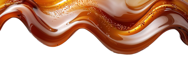 melted caramel isolated on transparent background ,melted caramel effect , png