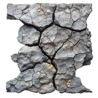 dry cracked soil isolated on transparent background , png