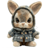 Rabbit doll isolated on transparent background , png