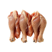 raw chicken slices isolated on transparent background , png
