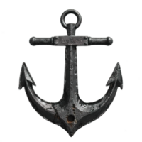 steel anchor isolated on transparent background , png