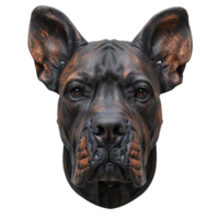 front view dog face isolated on transparent background , png