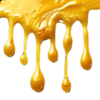 mustard dripping isolated on transparent background , png