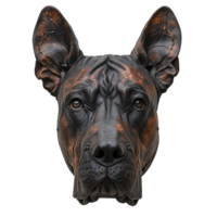 front view dog face isolated on transparent background , png