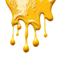 mustard dripping isolated on transparent background , png