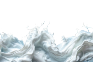 milk wave ,splashes of white milk isolated on transparent background , png