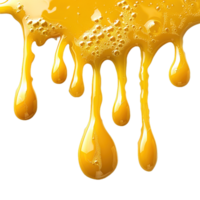 mustard dripping isolated on transparent background , png