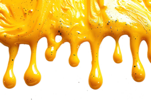 mustard dripping isolated on transparent background , png