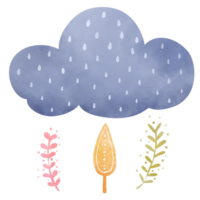 cloud with rain drop png