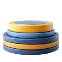 amarelo azul faixa pódio exibição brincar isolado em transparente fundo png
