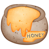 Cute honey isolated on transparent background png