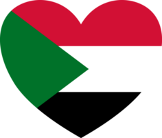 sudan flagga hjärta form png