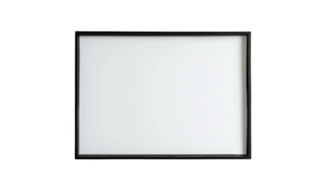 Photography of an Empty Frame Mock-Up with Crisp Black Borders on the transparent background, Format png
