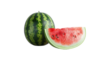 Hyper-Realistic Watermelon on the transparent background, Format png