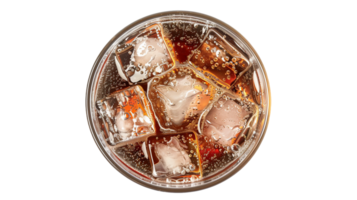 Refreshing Soda Drink from Above on the transparent background, Format png