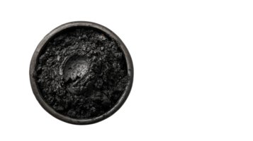 Charcoal paste on the transparent background, Format png