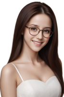 Confident professional woman wearing glasses png