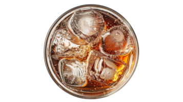 un soda avec la glace sur le transparent arrière-plan, format png