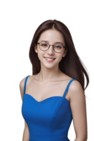 Confident professional woman wearing glasses png