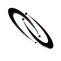 3d dark chrome y2k element png