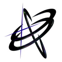 3d y2k Chrom Ring Element png