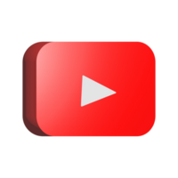 Youtube transparent logo. 3d youtube logo png