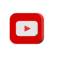 Youtube transparent logotyp. 3d Youtube logotyp png