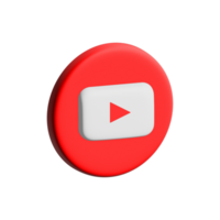 Youtube transparente logo. 3d Youtube logo png