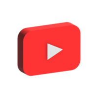 youtube transparant logo. 3d youtube logo png