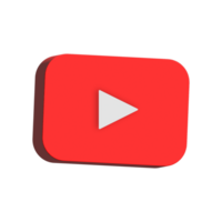 Youtube trasparente logo. 3d Youtube logo png