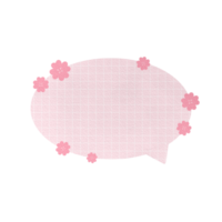 Cute Pink Sakura Speech Bubble Paper Textured Text Bubble Dialogue Bubble Blank Bubble Message Box Bubble Speak Bubble Concept Bubble Chat Bubble Blank Note Memo png