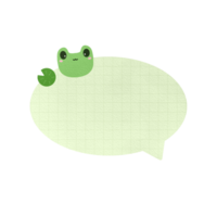 Cute Green Frog Speech Bubble Paper Textured Text Bubble Dialogue Bubble Blank Bubble Message Box Bubble Speak Bubble Concept Bubble Chat Bubble Blank Note Memo png