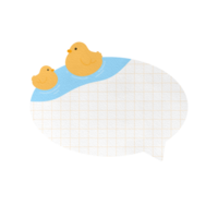 Cute Duck Speech Bubble Paper Textured Text Bubble Dialogue Bubble Blank Bubble Message Box Bubble Speak Bubble Concept Bubble Chat Bubble Blank Note Memo png