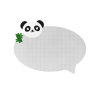 Cute Panda Speech Bubble Paper Textured Text Bubble Dialogue Bubble Blank Bubble Message Box Bubble Speak Bubble Concept Bubble Chat Bubble Blank Note Memo png