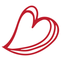 corazón forma clipart, entrelazando corazón png