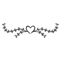 Heart arrow clip art, Hand drawn swirls png