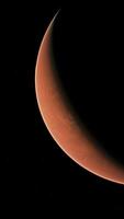 Amazing red planet Mars in deep stellar space video