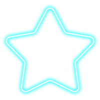 neón estrella elemento, resplandor estrella diseño elemento, estrella icono png