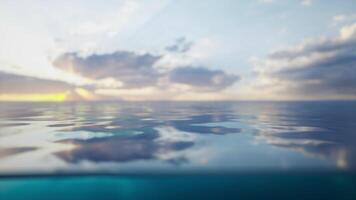 An ethereal seascape blending the ocean and the sky in a mesmerizing blur video