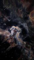 A breathtaking nebula in the vast expanse of the night sky video