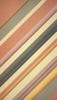 Vertical - trendy retro 1970s striped pattern background with gently moving diagonal stripes in warm vintage colors. This simple abstract motion background animation is HD and a seamless loop. video