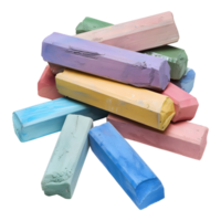 Colorful Chunky Chalks on Transparent Background png