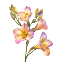 freesia fleur sur transparent Contexte png