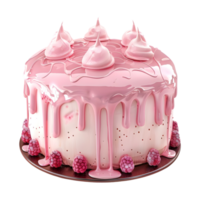 Celebration Colorful Cake on Transparent Background png