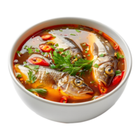 Spicy lemon grass soup Mackerel ,Tom Yam on Transparent Background png