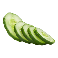 Pepino rebanada en transparente antecedentes png