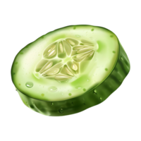 Cucumber Slice on Transparent Background png