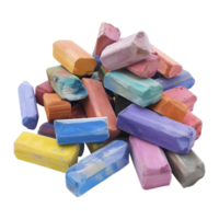 Colorful Chunky Chalks on Transparent Background png